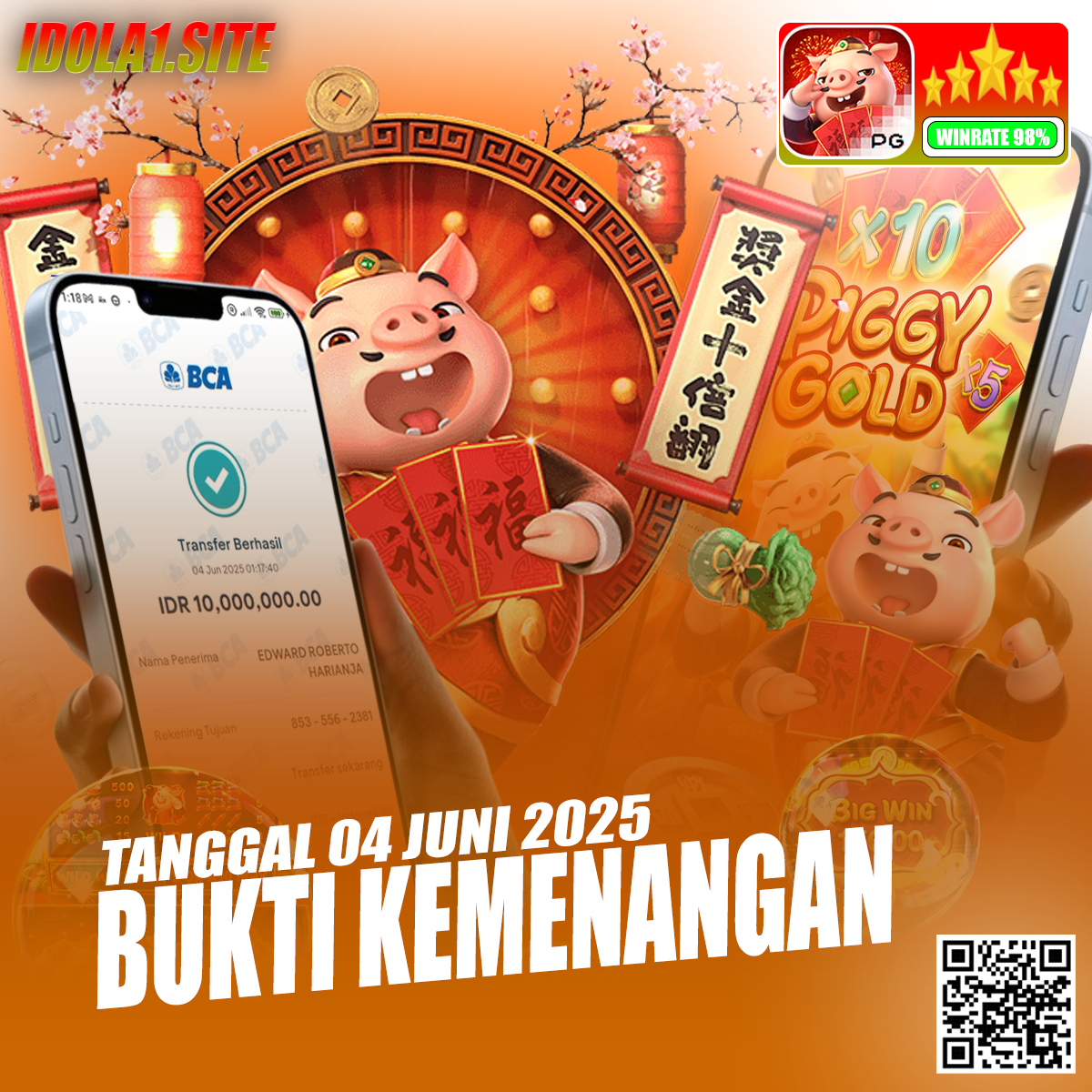 INFO KEMENANGAN PG SOFT TANGGAL 04 JUNI 2025