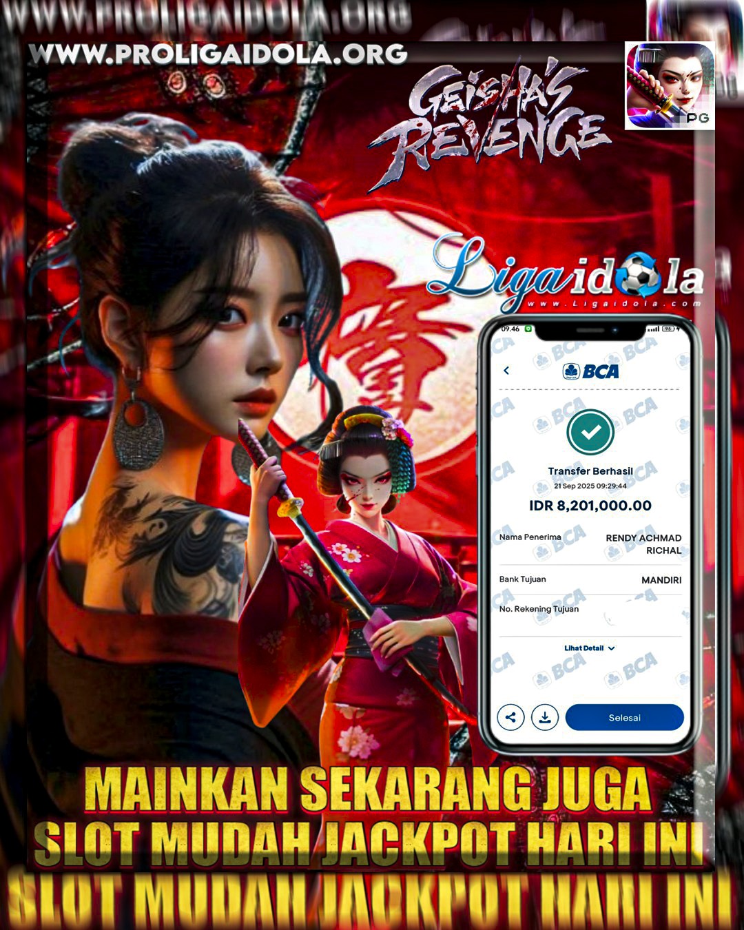 BUKTI KEMENANGAN TANGGAL 21 SEPTEMBER 2025