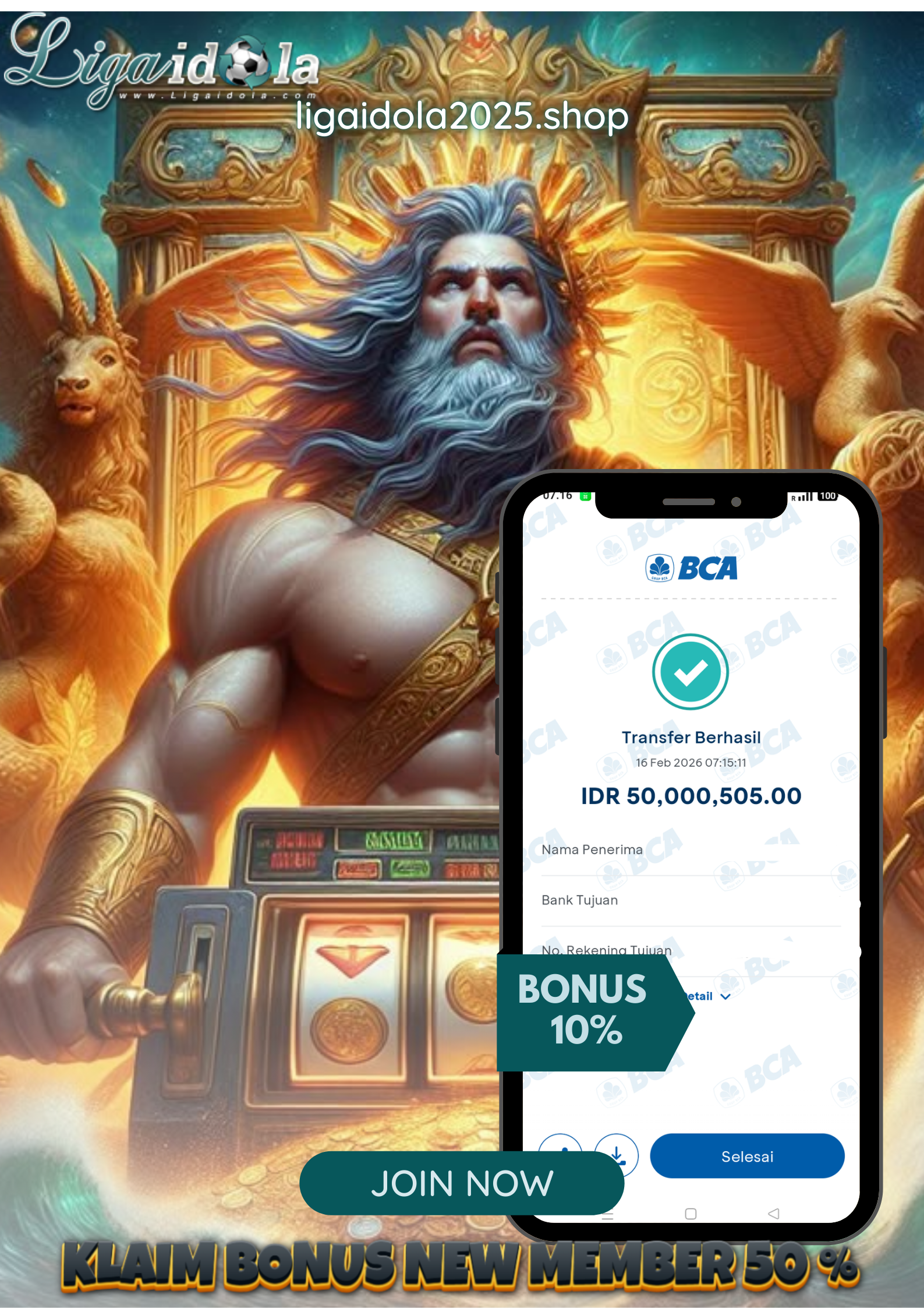 BUKTI KEMENANGAN TANGGAL 16 FEBRUARI 2026